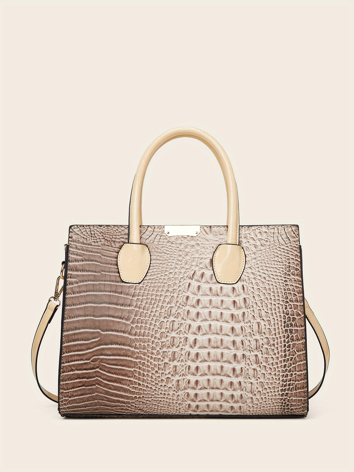 3pcs Stylish Tote Bag Set - Premium PU Leather Textured Shoulder Bags with Card Holder, Casual Versatile Commuter Bags for Women, Spacious and Durable, Perfect for Daily Use, Travel, and Work