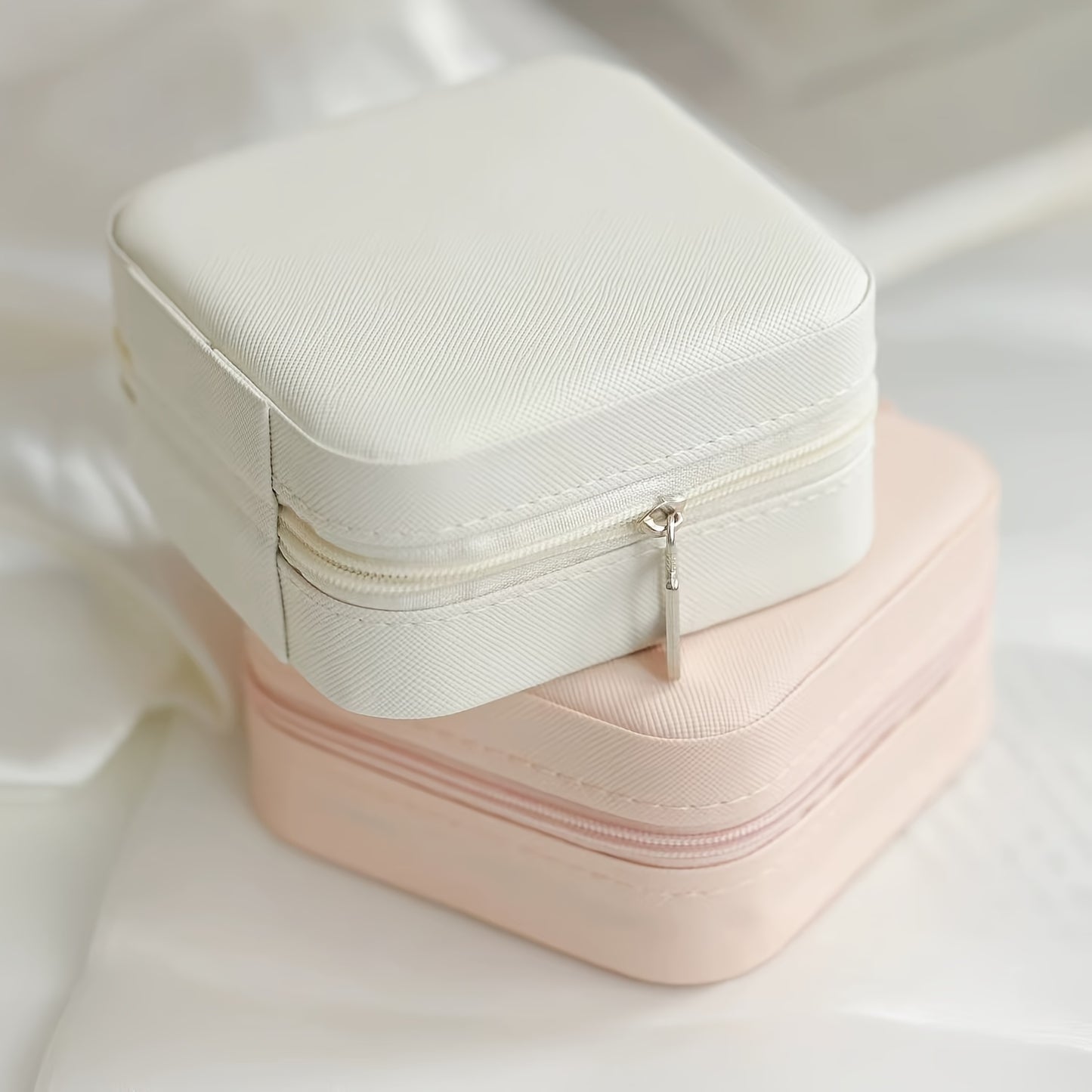 Simple Mini Portable Jewelry Box, Travel Storage Case, Multifunctional Organizer