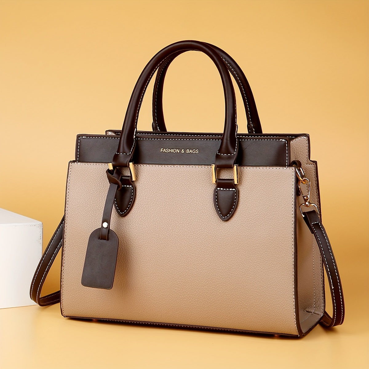 Three-piece Set of Fashionable Large Tote Bags for Women, Suitcase, Card Bag, Handbag, and Handbag