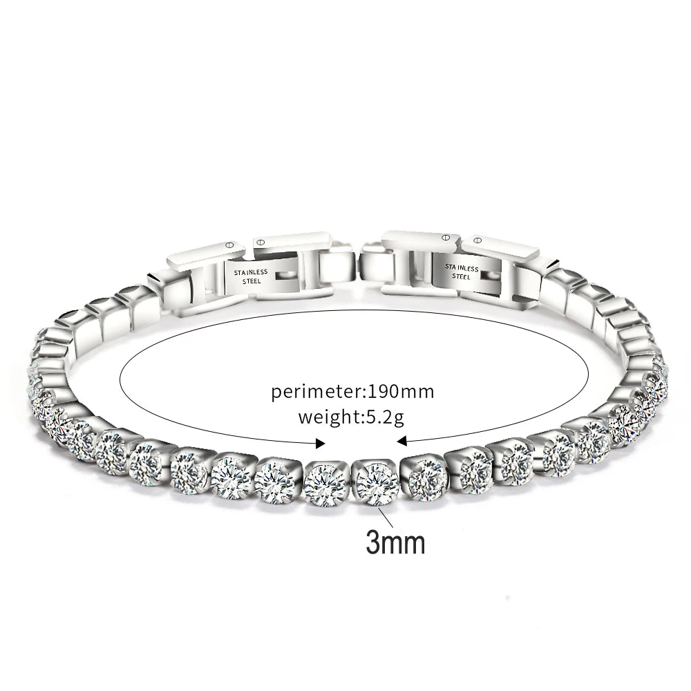 Fashion Jewelry Woman Bracelet Wristband Crystal Bracelets Gifts Jewelry Accessories Stainless Steel Fantastic Wristlet Trinket