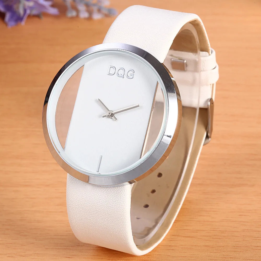 New Women Watches Luxury Transparent Elegant Casual Quartz Watch Women Strap Relogios Feminino Ladies Wrist Watch Red Clock Hot