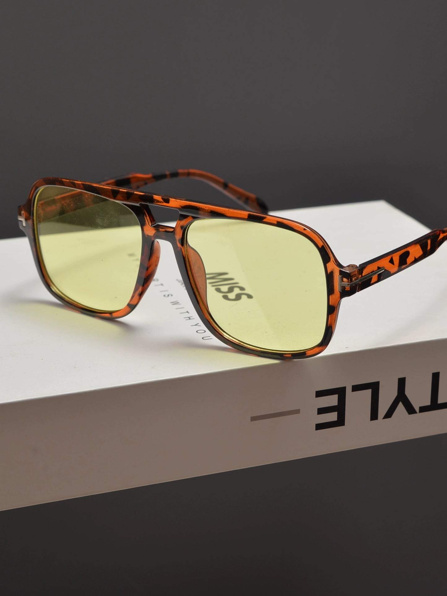 Women Trendy Personality T Letter Hip-hop Disco Sunglasses