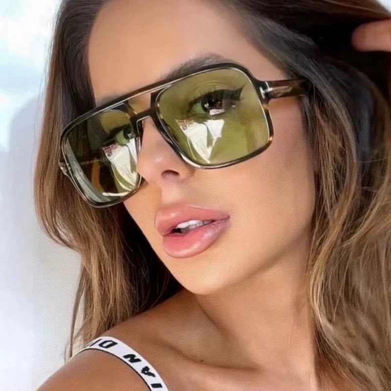 Women Trendy Personality T Letter Hip-hop Disco Sunglasses