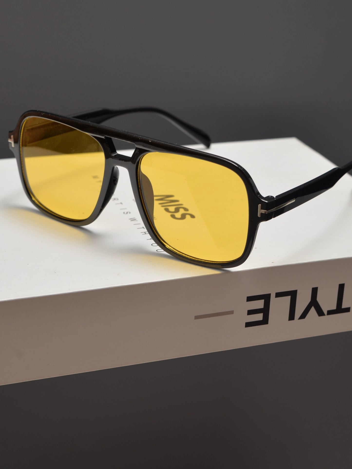 Women Trendy Personality T Letter Hip-hop Disco Sunglasses