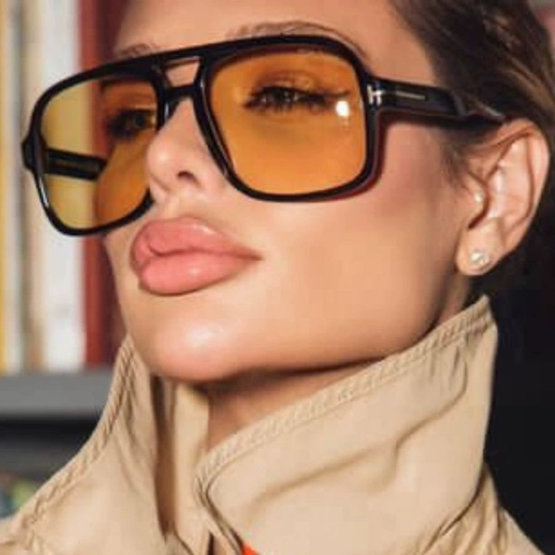 Women Trendy Personality T Letter Hip-hop Disco Sunglasses