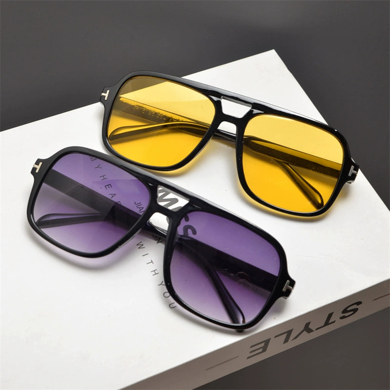 Women Trendy Personality T Letter Hip-hop Disco Sunglasses