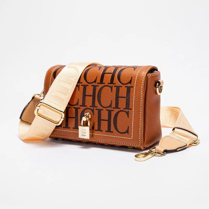 CH Fashion Design Model Metal Accessories Buckle Women's Shoulder Bag Luxury Brand 2025 Fashion Solid Colour Printed Head Bag