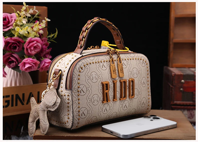 Light luxury brand women's handbag 2025 new autumn and winter fashion retro designer