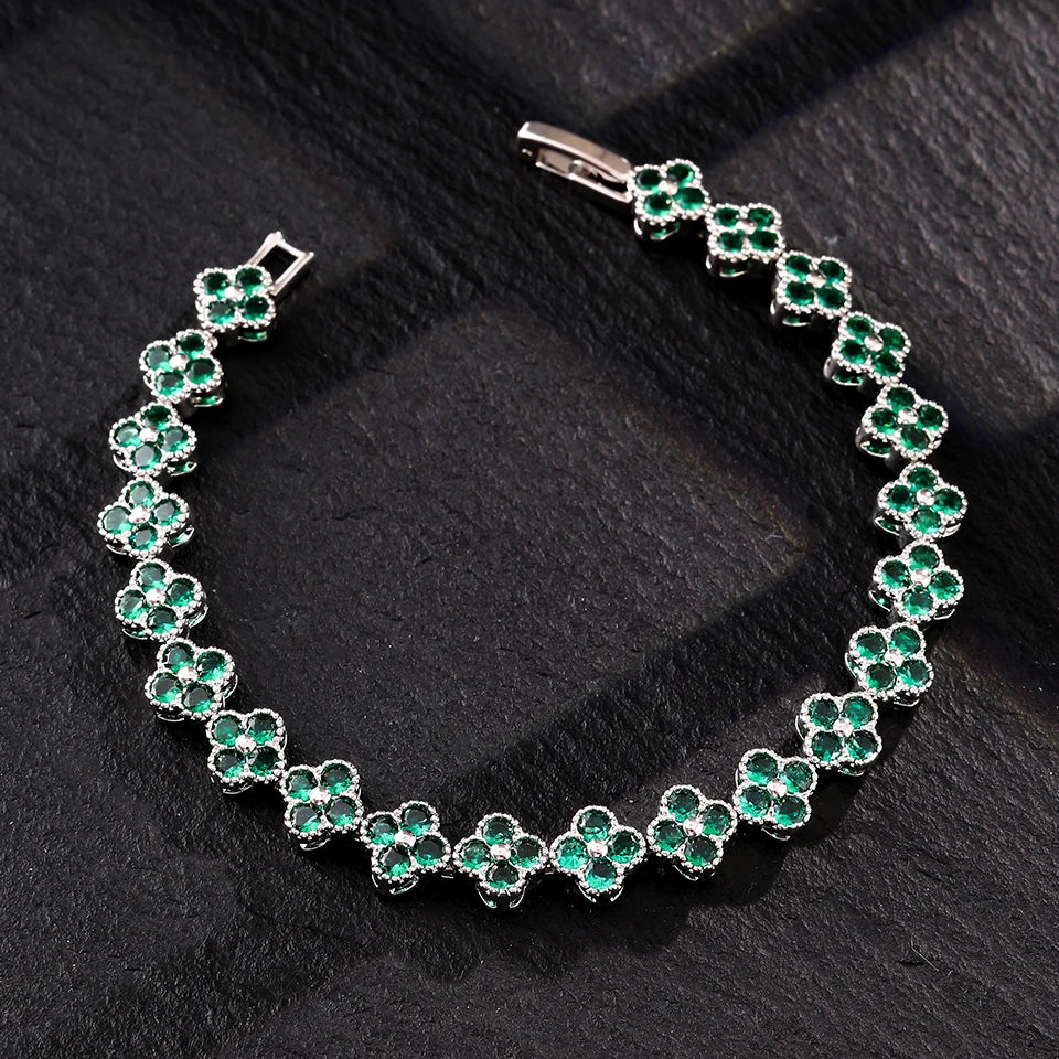 Exquisite, Cute, Sweet, Sparkling Crystal Jewelry Gift Piece, Rainbow Colored Lilac Zircon Bracelet, Fashionable Charm, Gorgeous