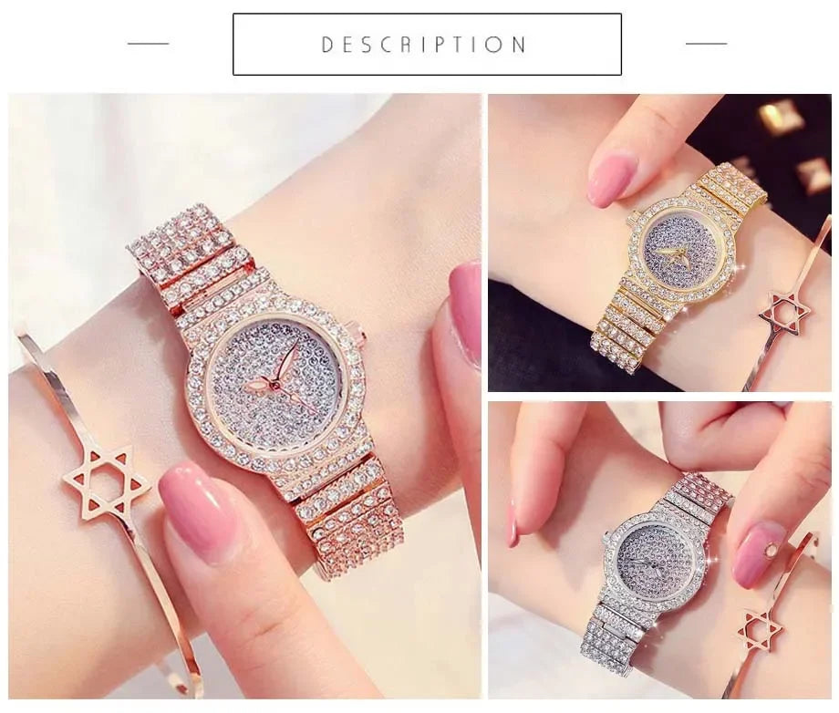 Reloj Mujer woman Fashion Luxury Brand Women Quartz Watch For Montre Femme Clock Relogio Feminino Ladies Gold Watch