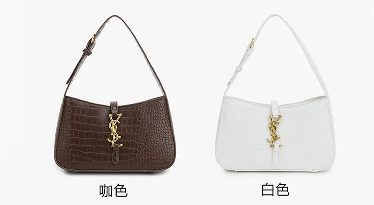 Fashion Stone Pattern Baguette Bag Is Popular This Year, Women's Fashion Trend PU Handbag Casual Shoulder Armpit Bag
