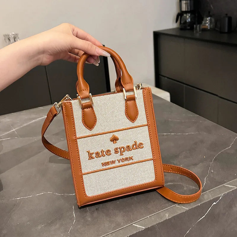 2025 New Women's Luxury Korean-Style Tote - Trendy Retro Letter Crossbody & Handheld