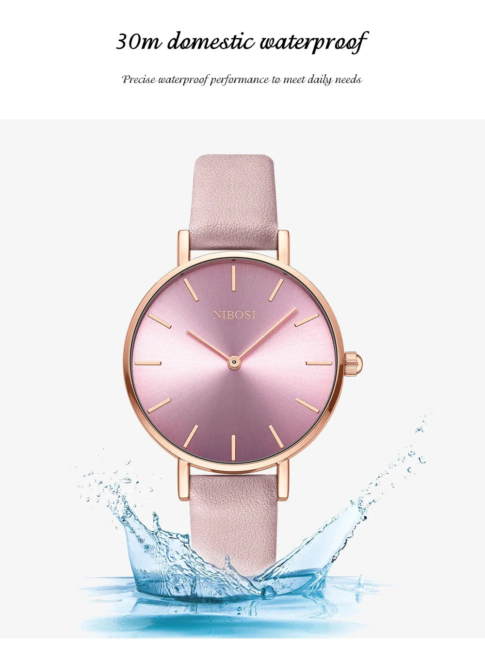 NIBOSI 2025 Watch Women Fashion Casual Leather Belt Watches Simple Ladies Round Dial Quartz Wristwatches Dress Relogio Feminino