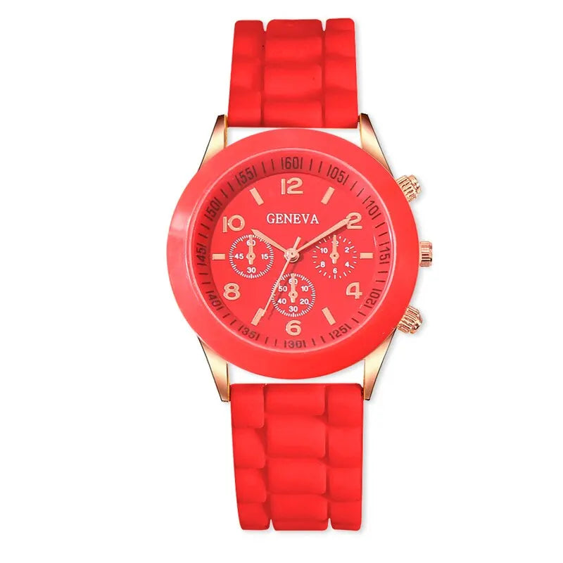 Reloj Mujer 2023 Fashion Women Watches Elegant Red Silicone Quartz Watch Luxury Ladies Clock Gift for Girls Relogio Feminino