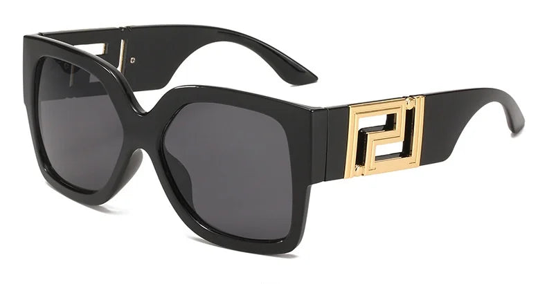 Luxury Brand Design Oversized Women's Sunglasses ,Stylish Elegant Commuting Sunglasses ,Square Retro Gradient Tone Sunglasses.