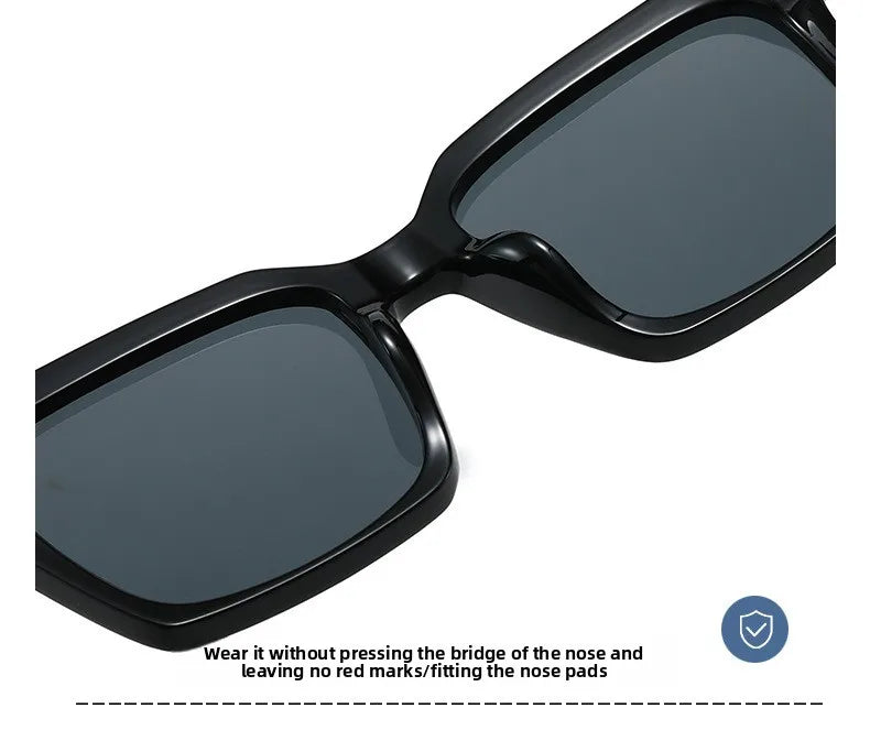 New Square Unisex Sunglasses With A High-end Feel, European And American