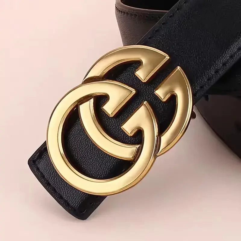 Women's Casual Denim Buckle Decorative Waistband for Students Top Quality Leather Belt Versatile Simple Style Female Accessories