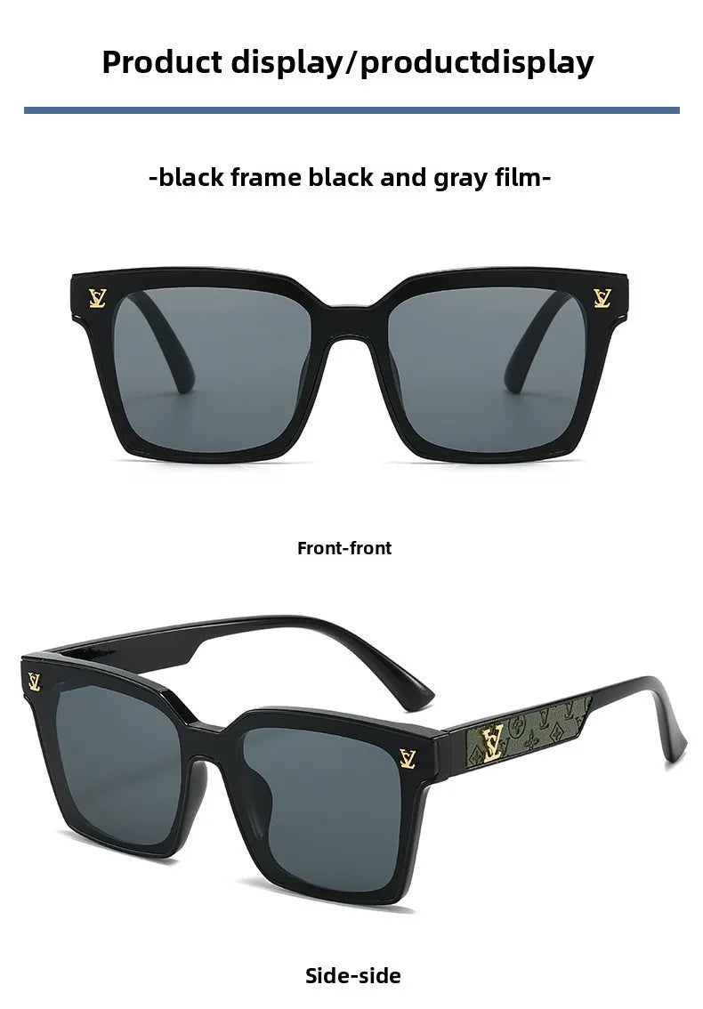 New Square Unisex Sunglasses With A High-end Feel, European And American