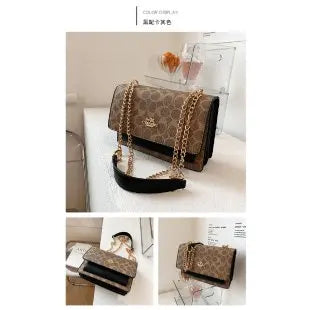 2025 New! Luxury - Brand Women's High - Quality Fashion Handbag - Chain - Strap Multi - Compartment Small Square Bag in European