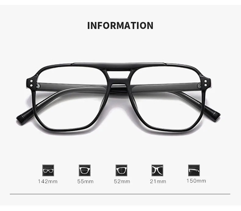 New Oversized Korea Style Reading Presbyopic Glasses Men Women Anti Blue Light Neal Dual Eyeglasses Presbyopia +1.0+1.5+2to +4.0