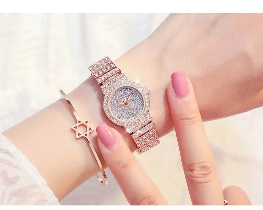 Reloj Mujer woman Fashion Luxury Brand Women Quartz Watch For Montre Femme Clock Relogio Feminino Ladies Gold Watch