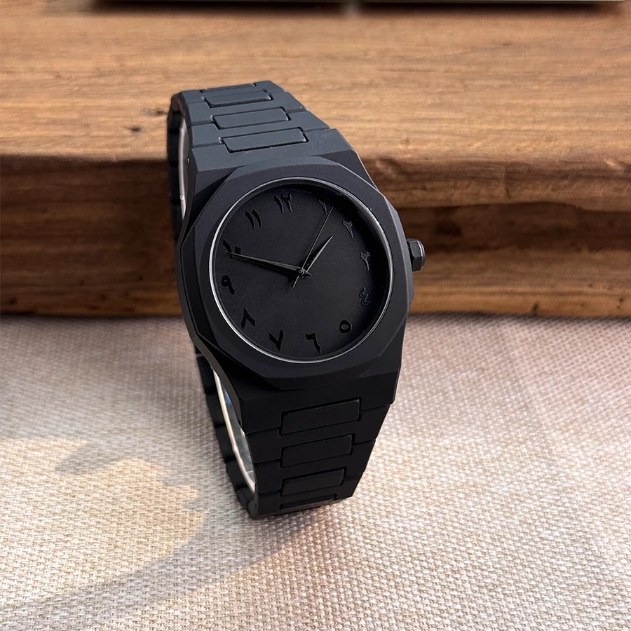 Hot sales in the Middle East high-end plastic men's watch with Arabic numerals neutral casual simple quartz watch