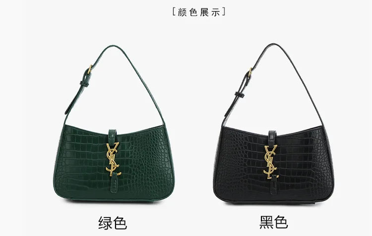Fashion Stone Pattern Baguette Bag Is Popular This Year, Women's Fashion Trend PU Handbag Casual Shoulder Armpit Bag