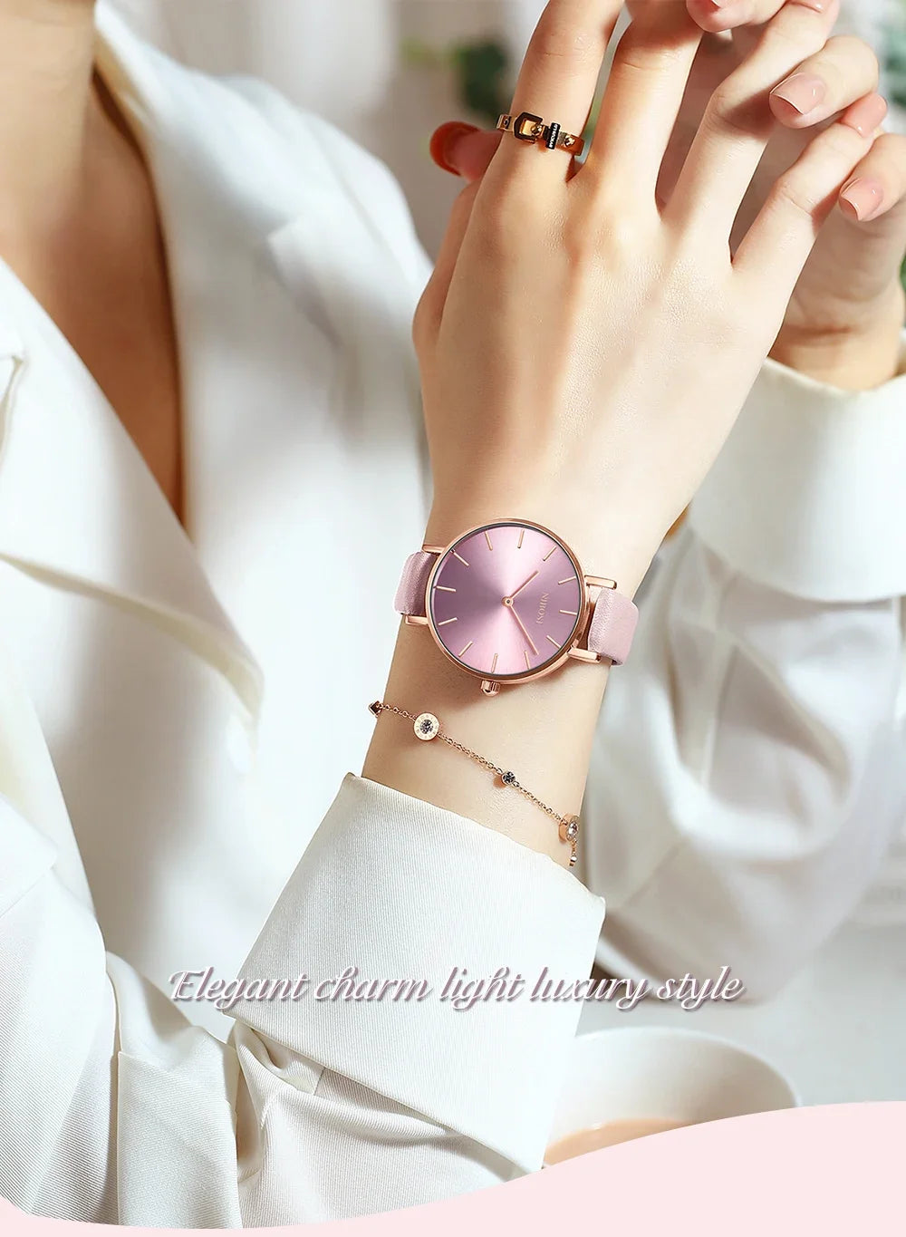 NIBOSI 2025 Watch Women Fashion Casual Leather Belt Watches Simple Ladies Round Dial Quartz Wristwatches Dress Relogio Feminino