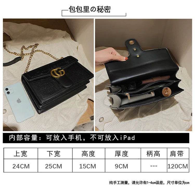 2025 New Designer Bag - Fashion Lightweight Trendy Embossed Chain Bag,