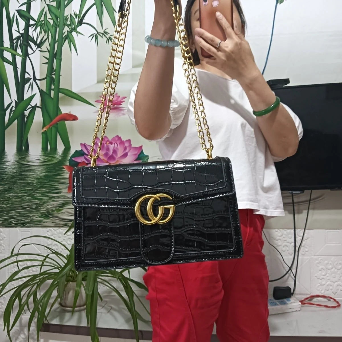 2025 New Designer Bag - Fashion Lightweight Trendy Embossed Chain Bag,
