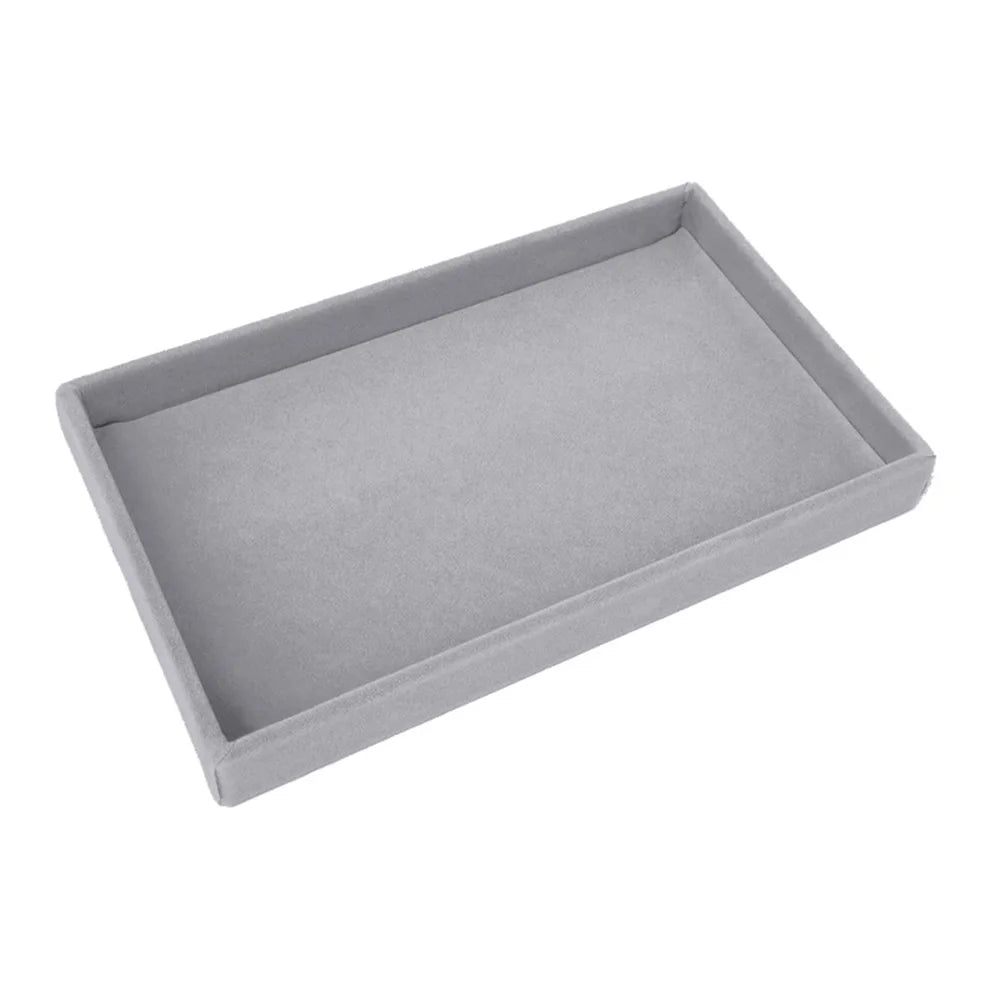 Velvet Jewelry Display Tray Case Hot Sale Stackable Exquisite Jewellery Storage Holder Boxes Portable Ring Earring Organizer Box