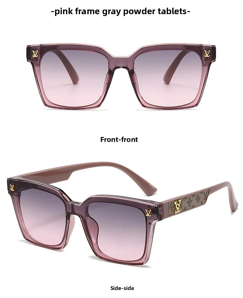 New Square Unisex Sunglasses With A High-end Feel, European And American