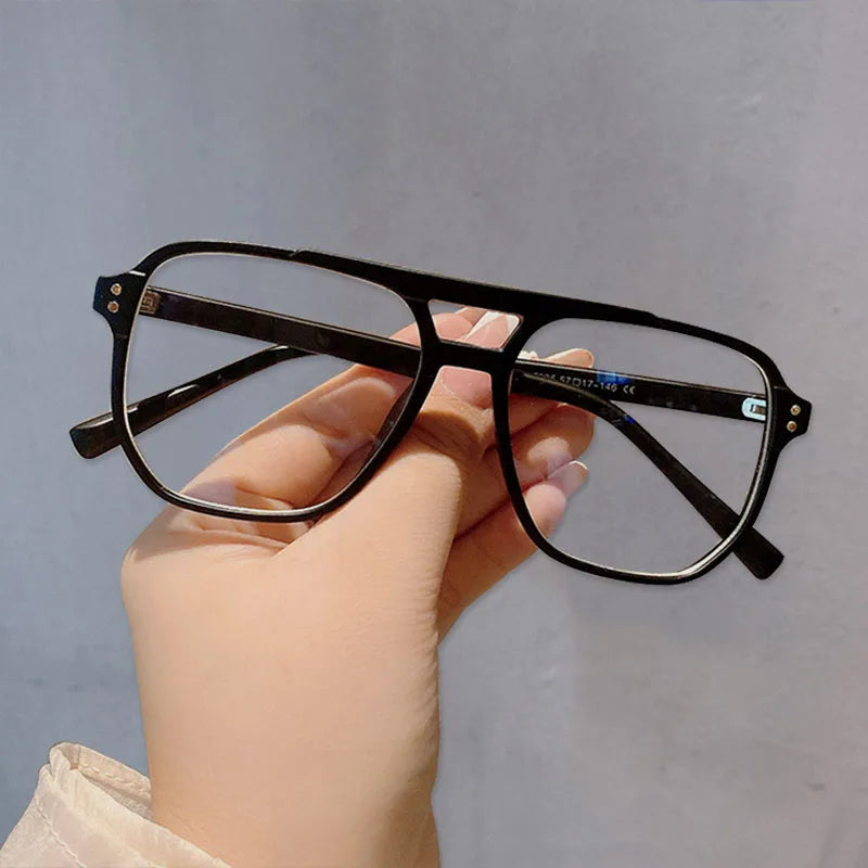 New Oversized Korea Style Reading Presbyopic Glasses Men Women Anti Blue Light Neal Dual Eyeglasses Presbyopia +1.0+1.5+2to +4.0