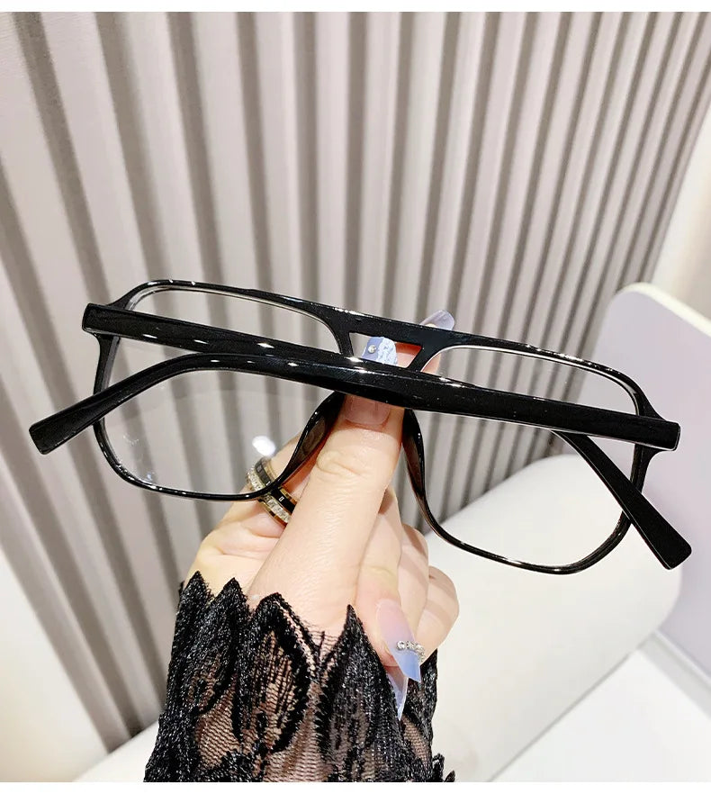 New Oversized Korea Style Reading Presbyopic Glasses Men Women Anti Blue Light Neal Dual Eyeglasses Presbyopia +1.0+1.5+2to +4.0