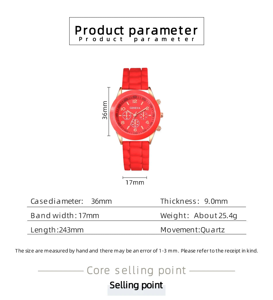 Reloj Mujer 2023 Fashion Women Watches Elegant Red Silicone Quartz Watch Luxury Ladies Clock Gift for Girls Relogio Feminino