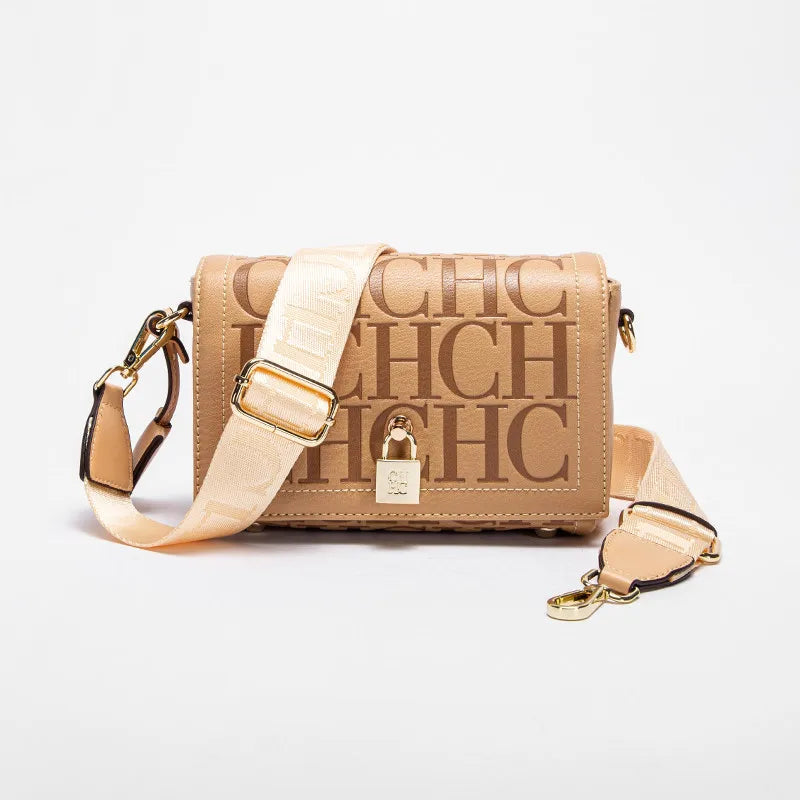 CH Fashion Design Model Metal Accessories Buckle Women's Shoulder Bag Luxury Brand 2025 Fashion Solid Colour Printed Head Bag
