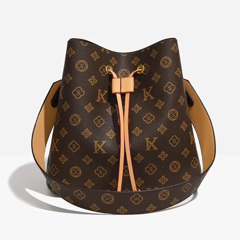 2025 New Shoulder Textured Bucket Bag Fashion Versatile Handbag Premium Women's Crossbody Bag