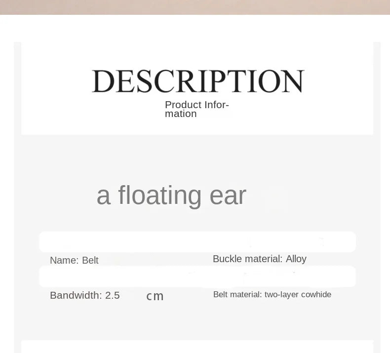 Women's Casual Denim Buckle Decorative Waistband for Students Top Quality Leather Belt Versatile Simple Style Female Accessories