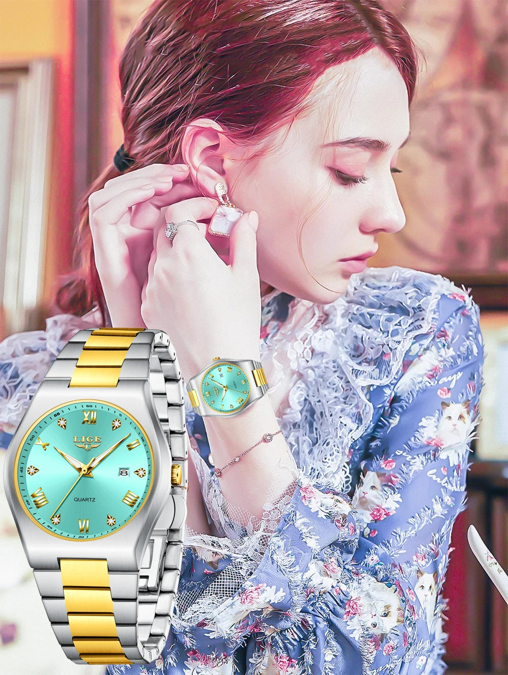 Relogio Feminino LIGE Top Brand Luxury Women Watches Simple Elegant Waterproof Watch For Women Sports Women's Quartz Wristwatch