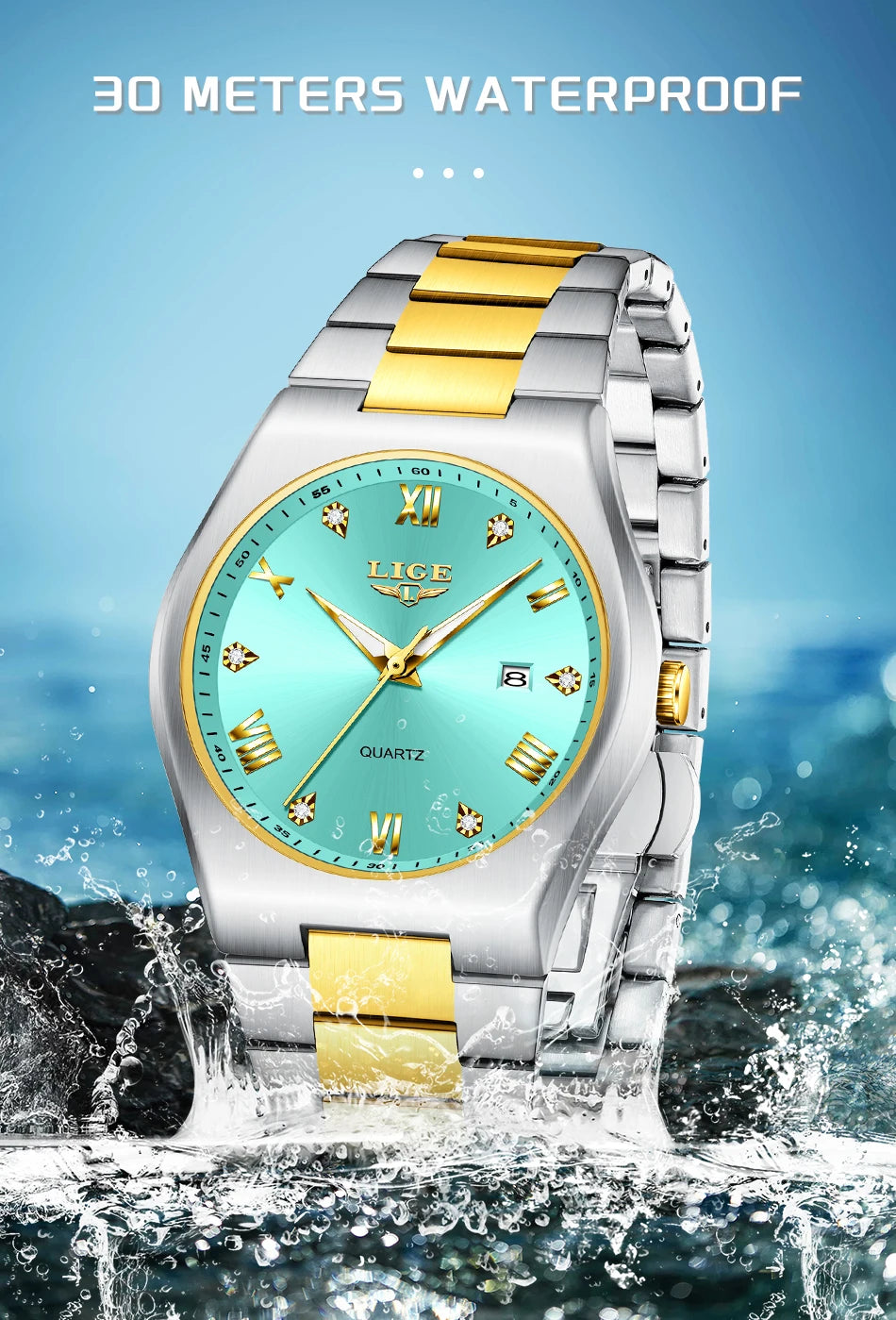 Relogio Feminino LIGE Top Brand Luxury Women Watches Simple Elegant Waterproof Watch For Women Sports Women's Quartz Wristwatch