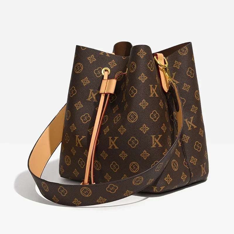 2025 New Shoulder Textured Bucket Bag Fashion Versatile Handbag Premium Women's Crossbody Bag