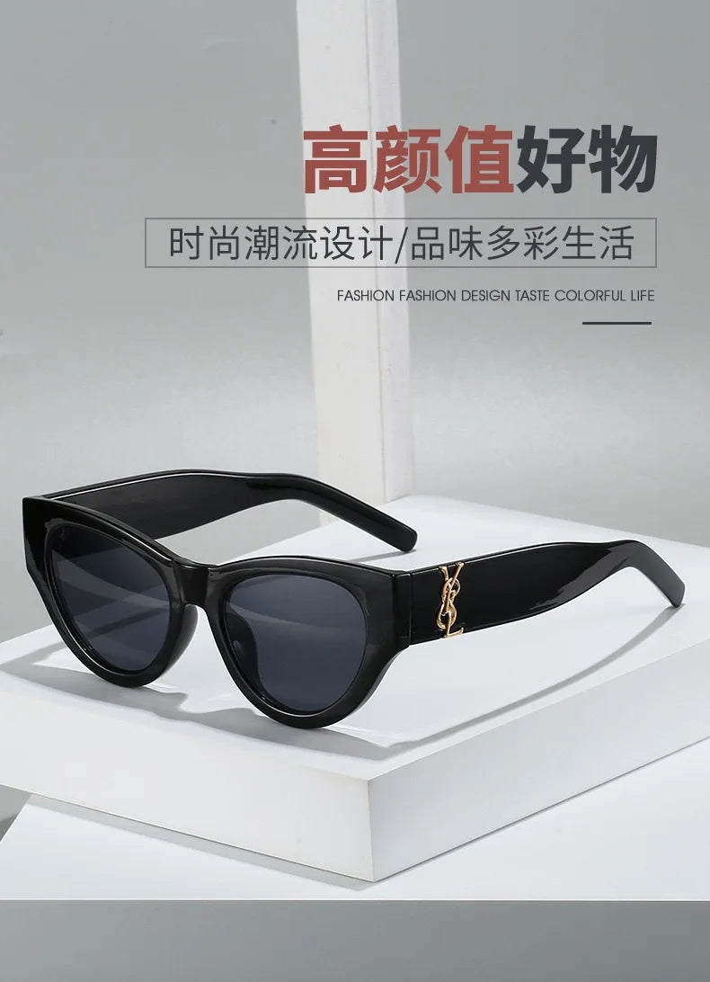 Vbpbsql Fashion Retro Cat Eyes, Women's Style of Sunglasses, High-end Sense,