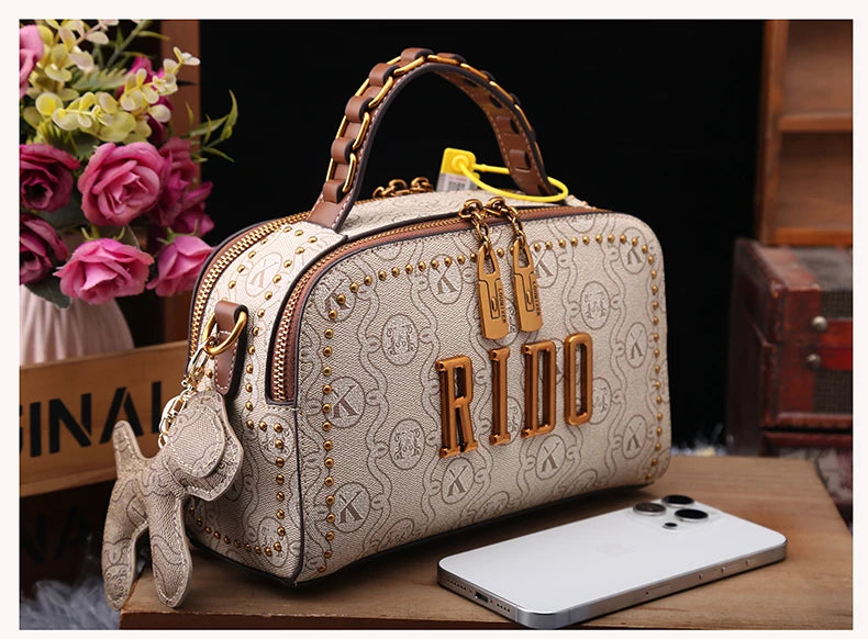 Light luxury brand women's handbag 2025 new autumn and winter fashion retro designer