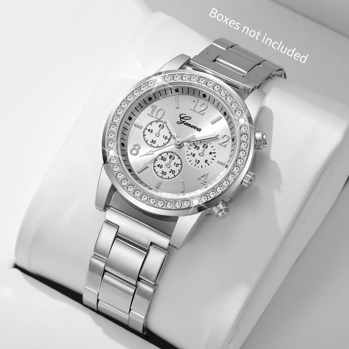 Fashion Rhinestone Women Watches Ladies Alloy Band Arabic Dial Analog Quartz Wrist Watches(Without Box)