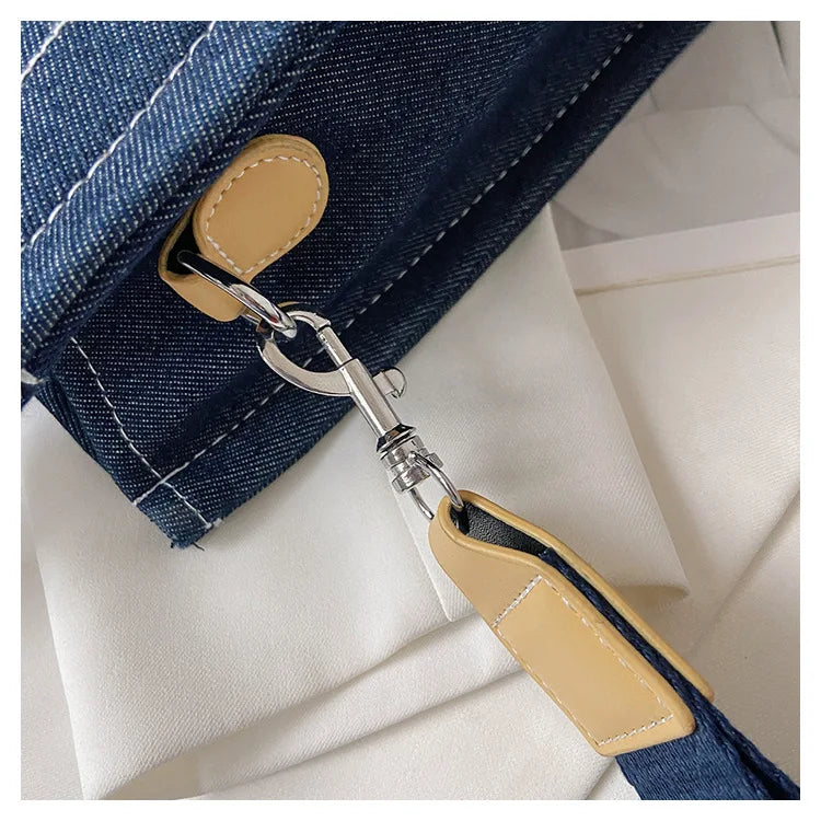 Fashion Popular Women's Tote Bag Trend Brand Denim Embroidery Crossbody Bag Classic Elegant Shoulder Bag Designer Luxury Handbag