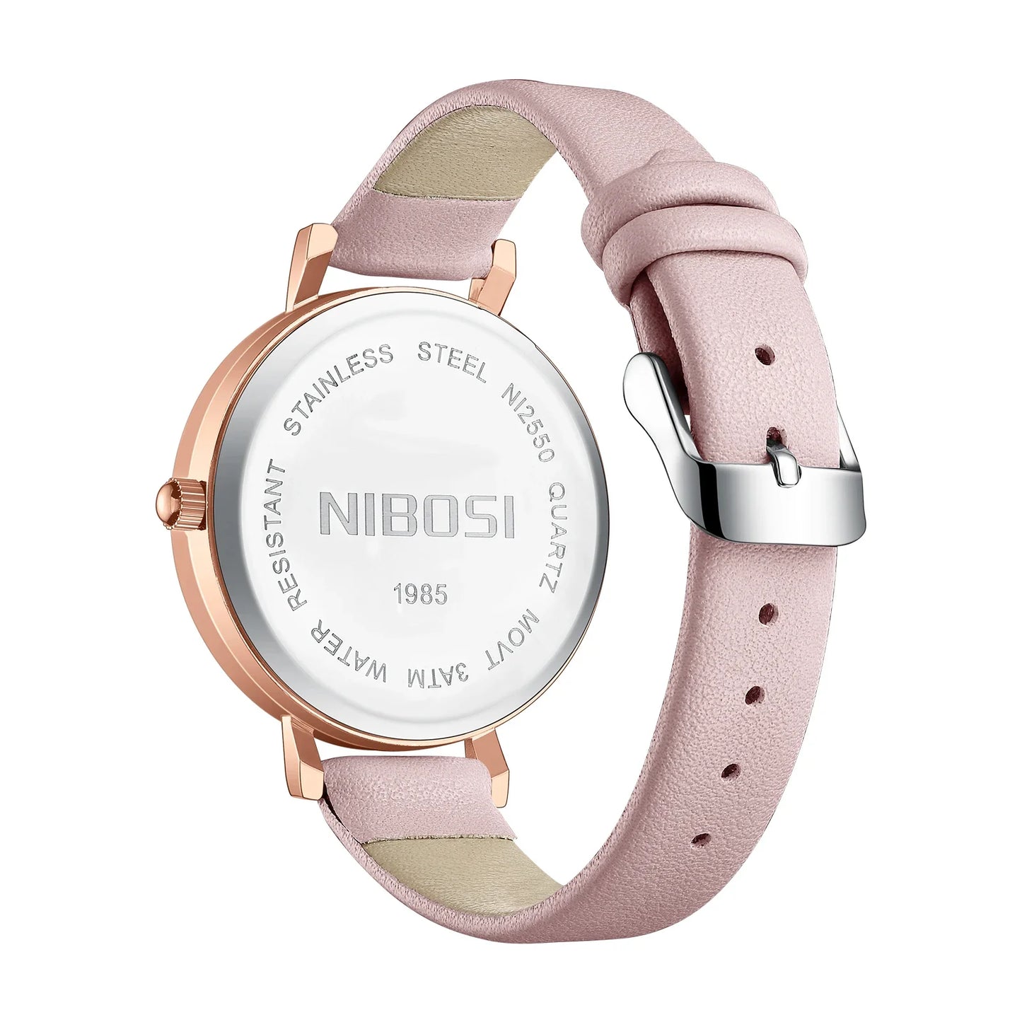 NIBOSI 2025 Watch Women Fashion Casual Leather Belt Watches Simple Ladies Round Dial Quartz Wristwatches Dress Relogio Feminino