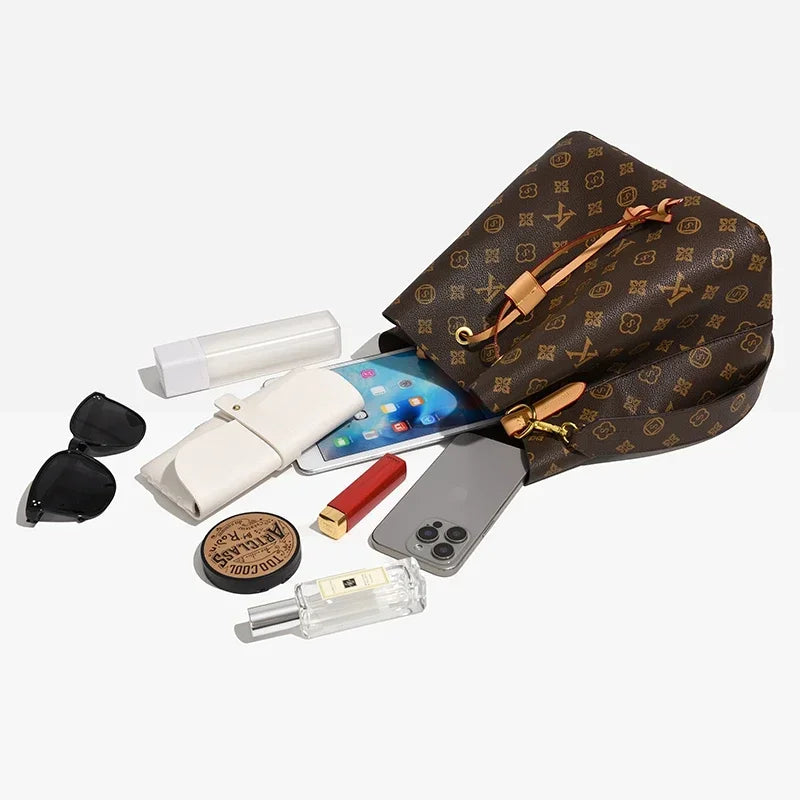 2025 New Shoulder Textured Bucket Bag Fashion Versatile Handbag Premium Women's Crossbody Bag