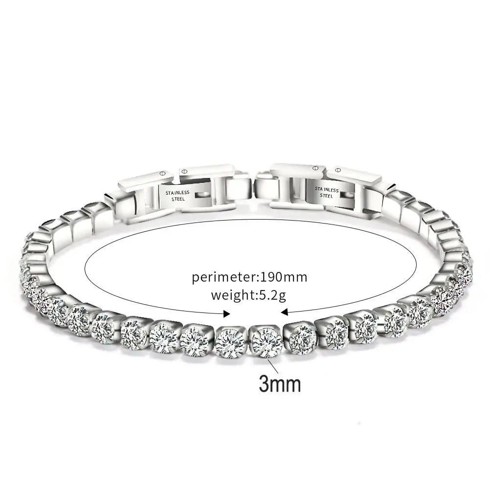 Fashion Jewelry Woman Bracelet Wristband Crystal Bracelets Gifts Jewelry Accessories Stainless Steel Fantastic Wristlet Trinket