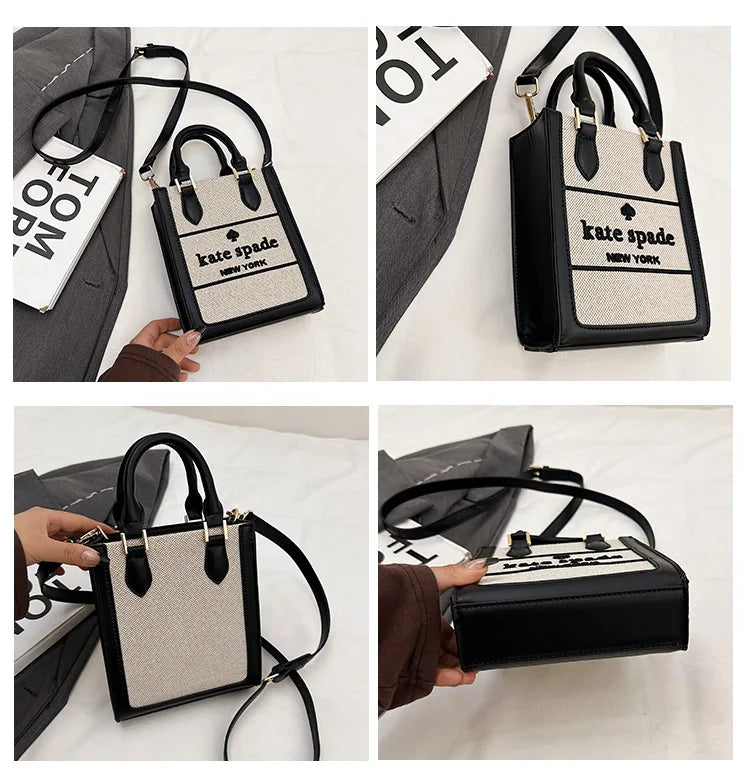 2025 New Women's Luxury Korean-Style Tote - Trendy Retro Letter Crossbody & Handheld