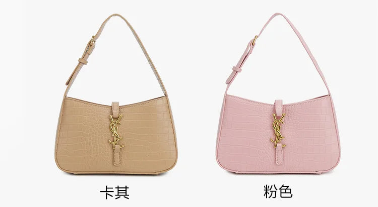 Fashion Stone Pattern Baguette Bag Is Popular This Year, Women's Fashion Trend PU Handbag Casual Shoulder Armpit Bag